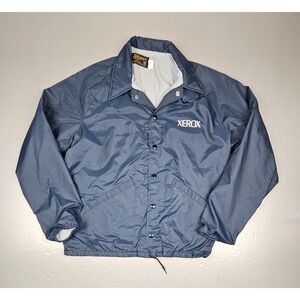 Swingster‎ XEROX Jacket Mens Medium. Blue Vintage Computer Windbreaker USA Made